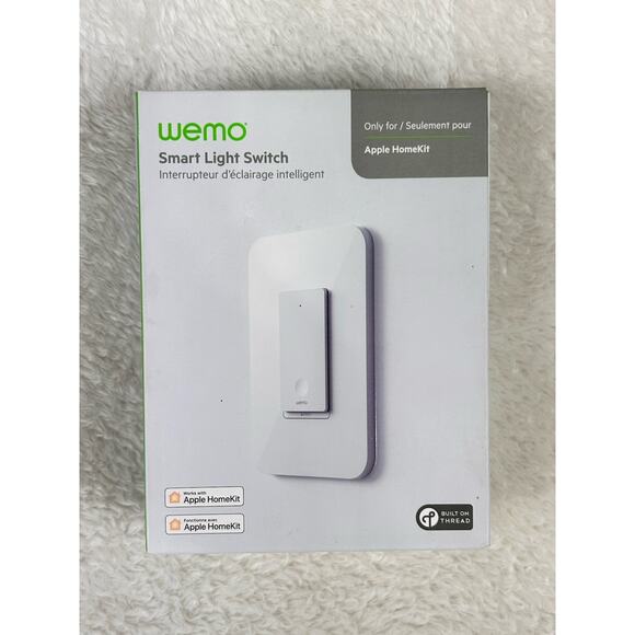 WEMO Wi-Fi Smart Light Switch Apple Home Kit White New Opened Box - Picture 1 of 7
